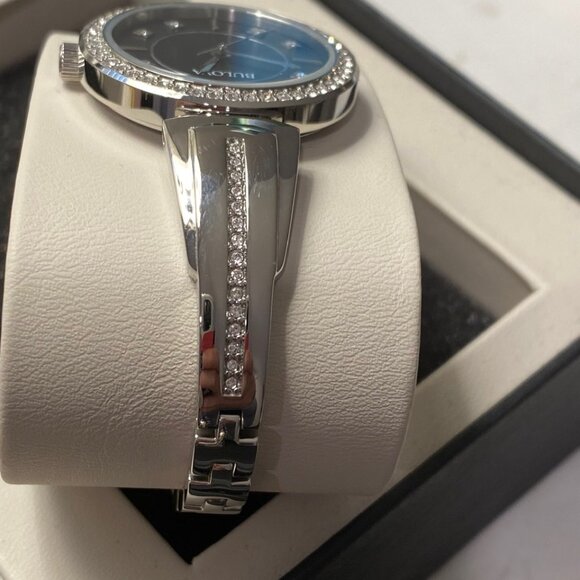BULOVA Crystal Stainless Steel Watch from Bold at Heart Collection - New in Box! main image 7